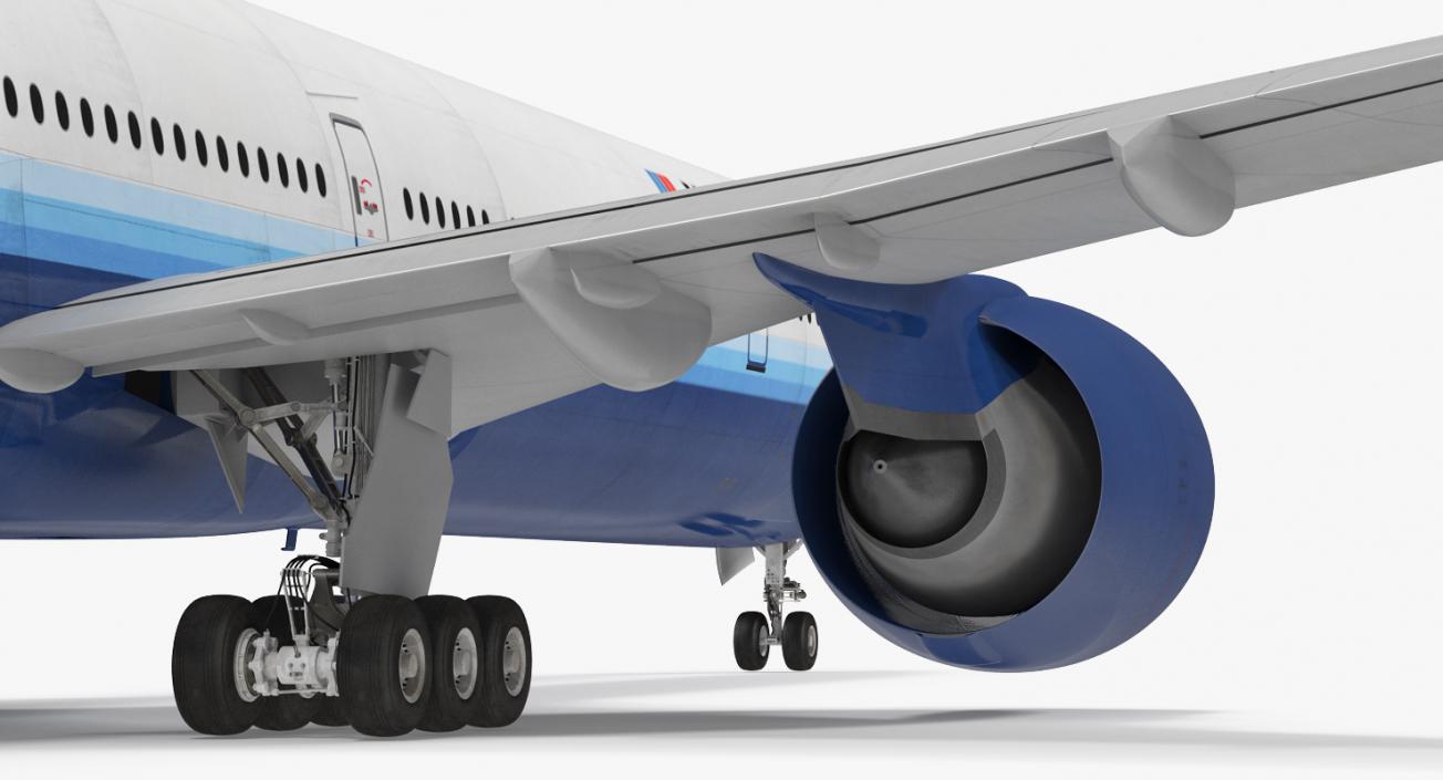 Boeing 777-9x United Airlines 3D model