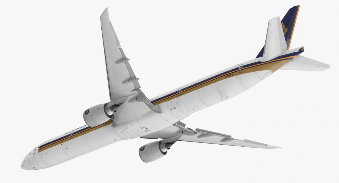 Boeing 777-9x Singapore Airlines Rigged 3D model