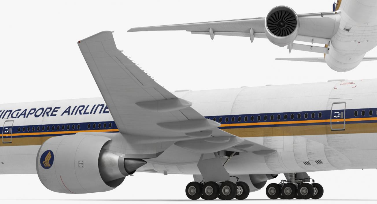 Boeing 777-9x Singapore Airlines Rigged 3D model