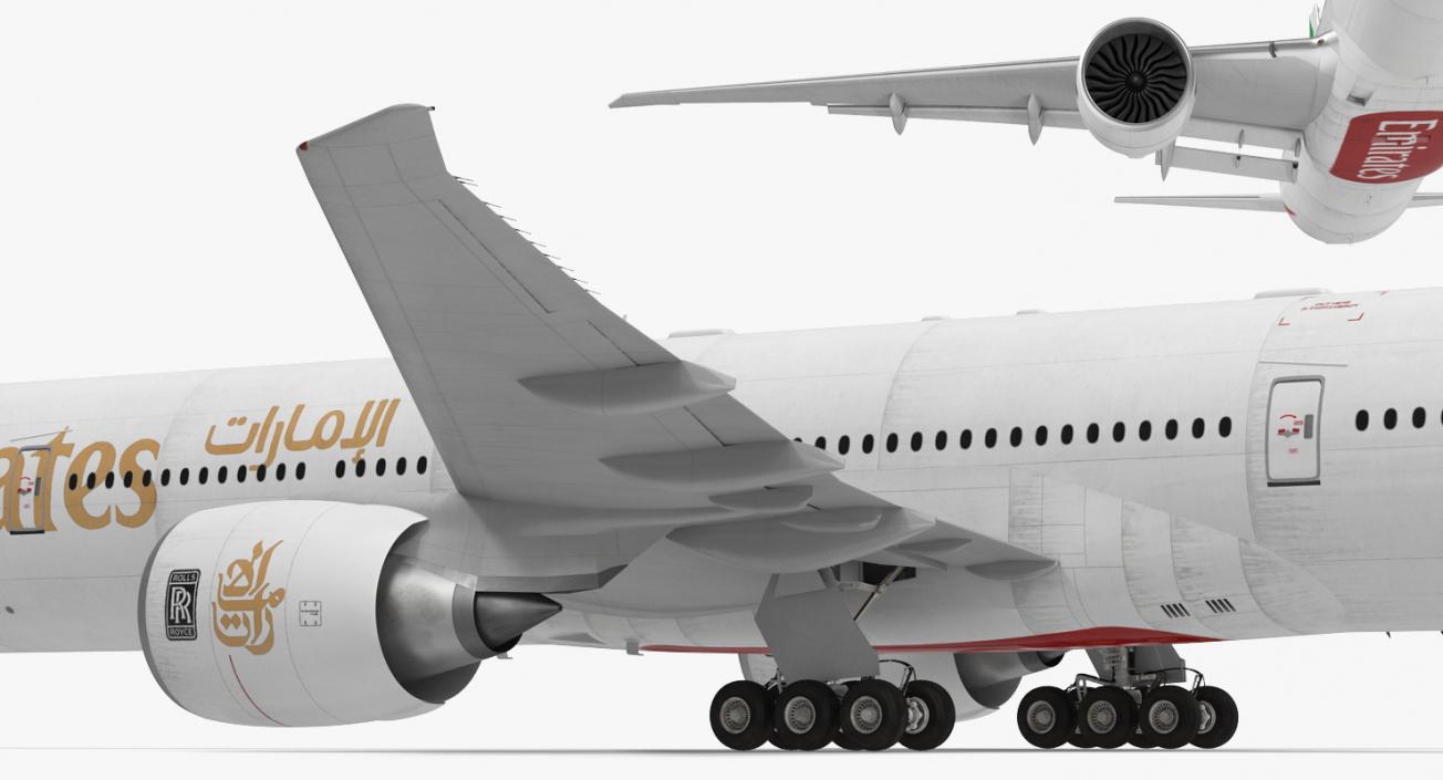 3D Boeing 777-9x Emirates Airlines Rigged model