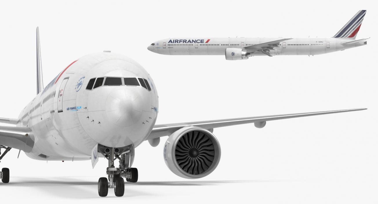 3D Boeing 777-9x Air France Rigged