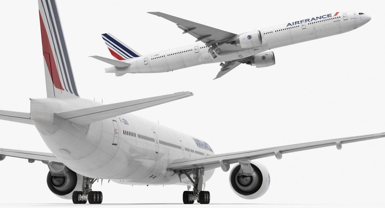 3D Boeing 777-9x Air France Rigged