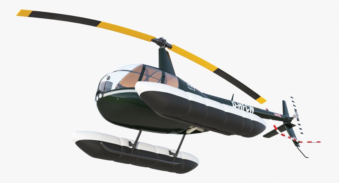 Helicopter Robinson R44 With Floats 2 3D