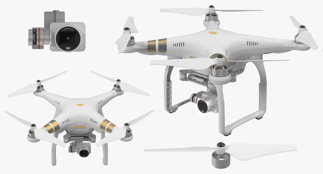 DJI Phantom 3 Professional Quadcopter 3D