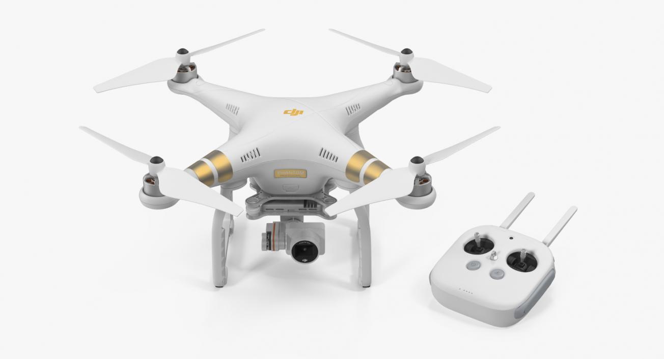 3D DJI Phantom 3 Professional Quadcopter Set