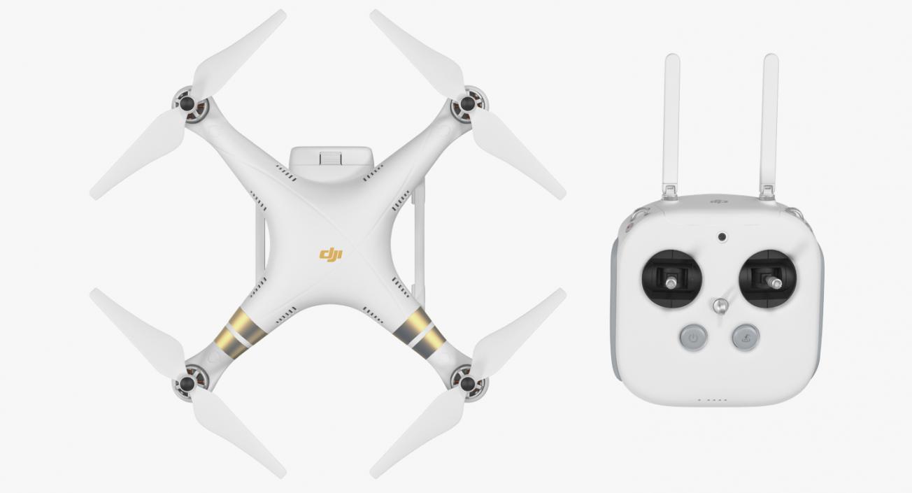 3D DJI Phantom 3 Professional Quadcopter Set