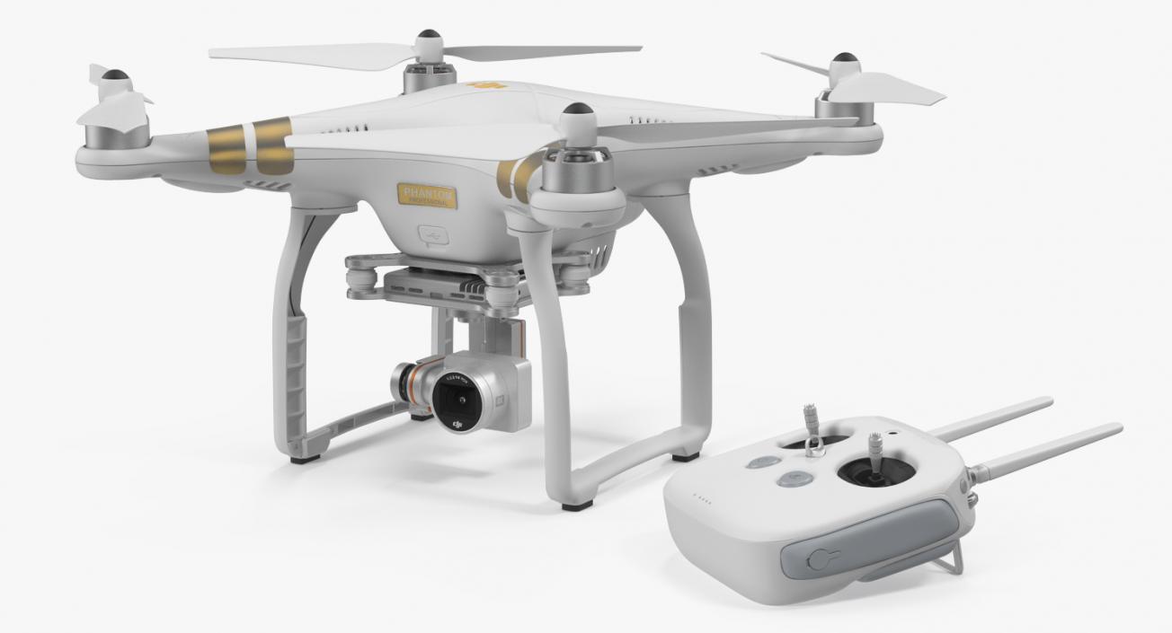 3D DJI Phantom 3 Professional Quadcopter Set