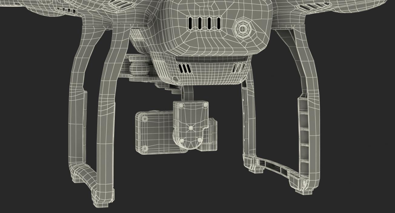 DJI Phantom 3 Professional Quadcopter Rigged 3D model