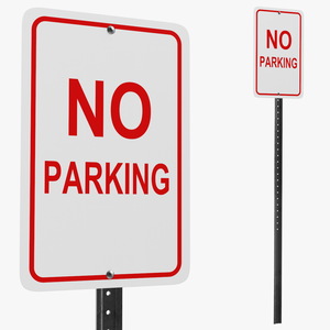 3D No Parking Traffic Sign model