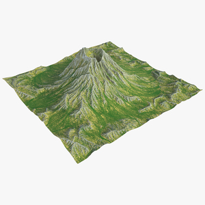 3D model Dormant Volcano