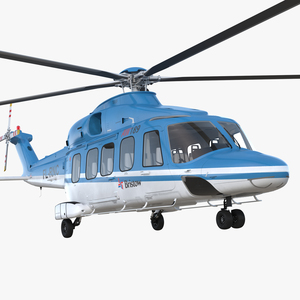 3D Medium Lift Helicopter AgustaWestland AW189 model