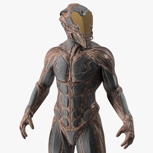 3D model Futuristic Armored Character Rigged