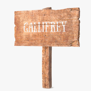 3D Aged Wooden Rural Signpost