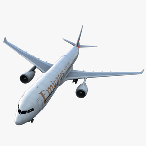 Jet Airliner Airbus A330-300 Emirates 3D