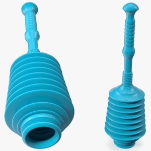 3D Accordion Toilet Plunger Expanded model