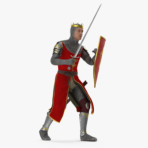 3D Crusader Knight King Rigged for Maya