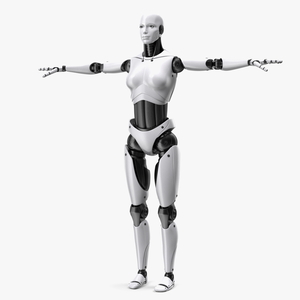 Cyborg Female TPose 3D model