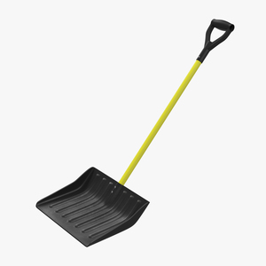 3D Yellow Snow Shovel model