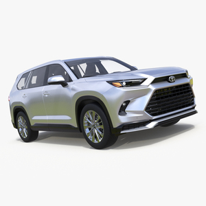 Toyota Grand Highlander 2024 White 3D model