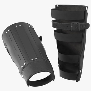 Leather Arm Bracers 3D model