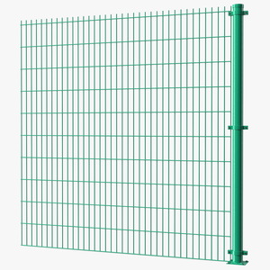 Mesh Fence Panel Green 3D