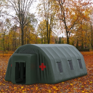 Inflatable Military Tent Closed Doors 3D