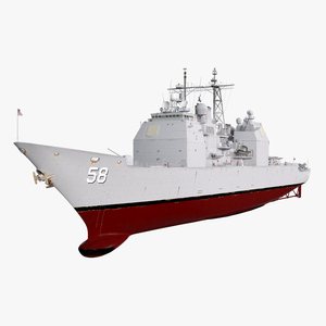 3D US Navy Guided Missile Cruiser Philippine Sea CG-58