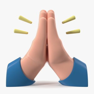 3D Folded Hands Emoji model