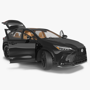 2024 Lexus NX Black Simple Interior Rigged 3D