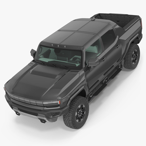 3D Electric Pickup Truck Rigged model