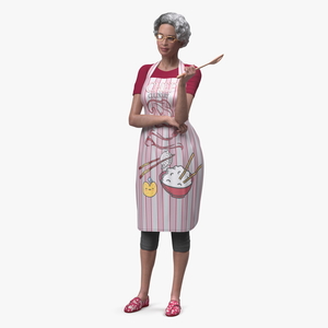 3D Kitchen Style Asian Grandma Standing