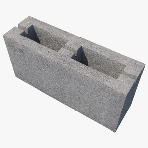 Concrete Stretcher Brick 3D model