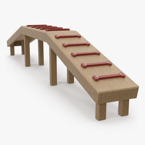 Dog Park Bridge Red 3D model