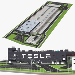 Tesla Giga Shanghai Factory 3D