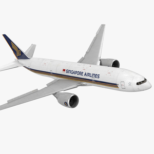 3D model Boeing 777 200 Singapore Airlines Rigged