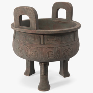 Antique Chinese Cauldron for 3D Print 3D