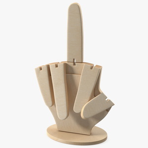 3D model Hand Pointing Up Middle Finger