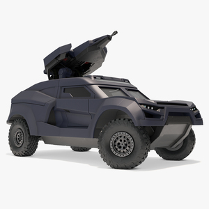 3D model Armored Tactical Ground Interceptor Vehicle Rigged