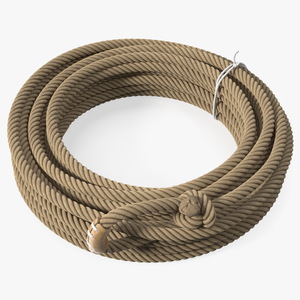 3D Rodeo Lasso Rope Folded model