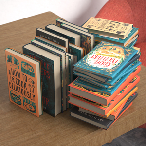 3D Books Stack