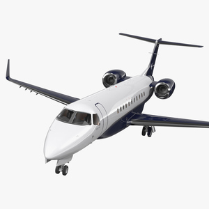 3D Private Jet Embraer Legacy 650E Rigged model