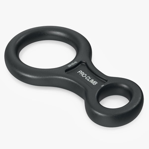 3D Figure of Eight Descender Pro-Climb Black