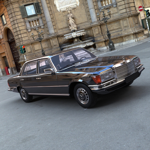 3D model Mercedes Benz 350 SE Classic Sedan Black