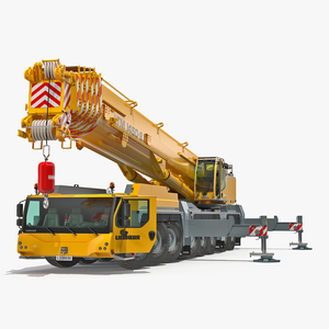 Liebherr LTM 1450 Mobile Crane Rigged 3D