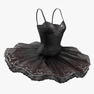 Black Swan Ballet Tutu 3D