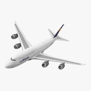 3D model Boeing 747 8I Lufthansa Rigged