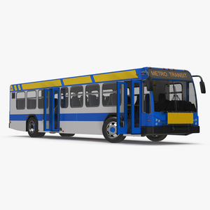 Metro Transit Bus Rigged 3D model