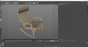 Rocking Chair Brown 3D model