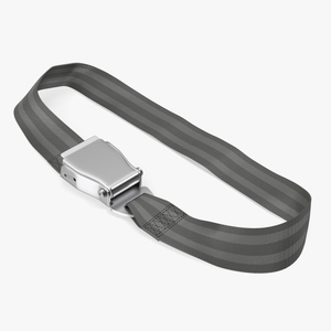 Belt Extender for Airline Seat Type A Grey 3D