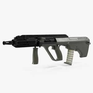 3D Austrian Bullpup Rifle Steyr AUG A3 Green